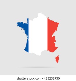 France flag. Silhouette. Vector