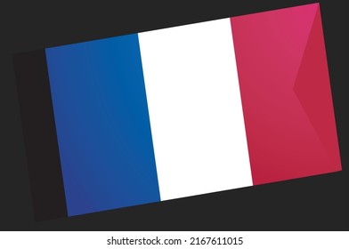 Vector de ilustración simple de bandera de Francia
