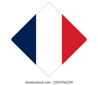 France flag square shaped. vector