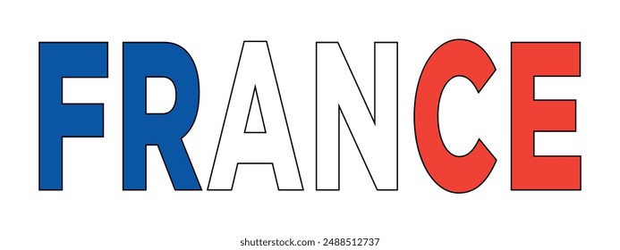 FRANCE flag text font typography.