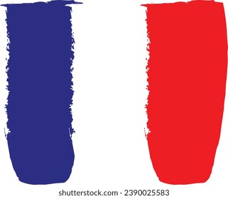 Frankreich Flagge Vektorgrafik-Paint-Streams