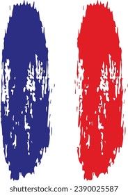 France Flag Vector Aesthetic Paint Scratches