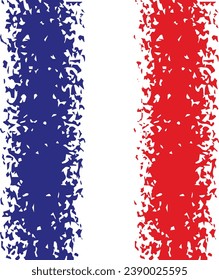 France Flag Vector Aesthetic Paint Scratches