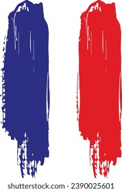 France Flag Vector Aesthetic Paint Spill