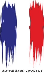 France Flag Vector Aesthetic Paint Scratches