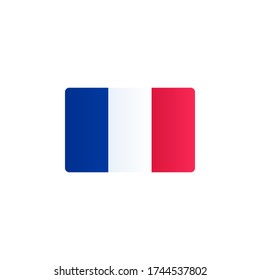 vector del indicador de francia. bandera de país aislada en fondo blanco