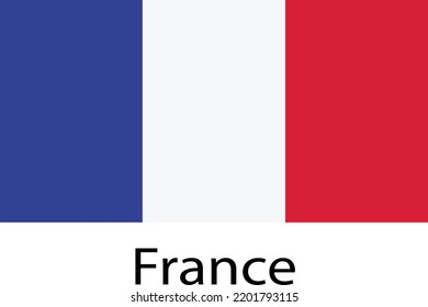 Frankreich Flaggenvektordesign auf weißem Hintergrund, geeignet für viele Verwendungszwecke
