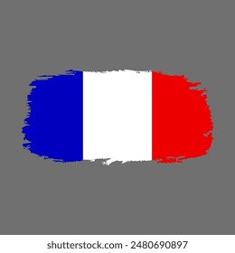 Frankreich Flagge Vektorgrafik in Grunge-Form. Französische Land Frankreich Nationalflagge mit blau weiß und rot Farbe isoliert 