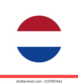 France flag vector icon, circle design for web or mobile app