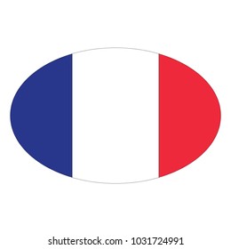 France flag Vector Icon - Illustration, Vector illustration of flag of France, France flag on a gray background. Vector illustration.