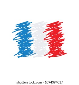 France flag, vector illustration
