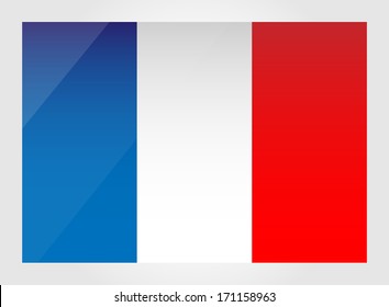 France Flag. Vector illustration.