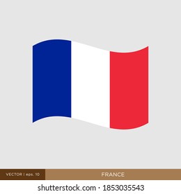 France Flag Vector Illustration Design Template.