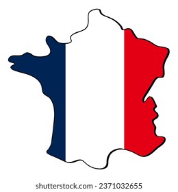 France flag vector illustration, fits France country map frame, on isolated white background, cool for sticker, emblem, badge
banners, t-shirts, etc.