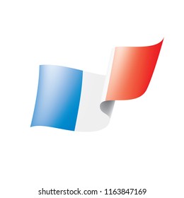 France flag, vector illustration on a white background.