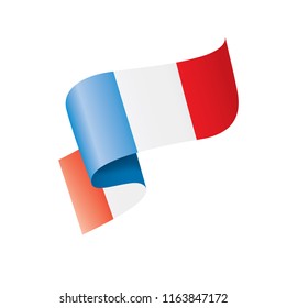 France flag, vector illustration on a white background.