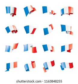 France flag, vector illustration on a white background.