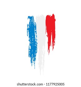 France flag, vector illustration on a white background