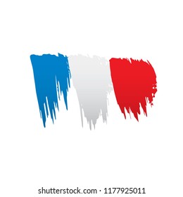 France flag, vector illustration on a white background
