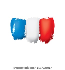 France flag, vector illustration on a white background