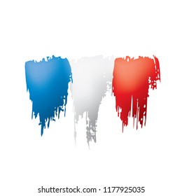 France flag, vector illustration on a white background