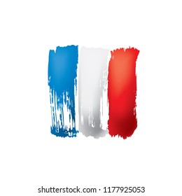 France flag, vector illustration on a white background