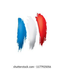 France flag, vector illustration on a white background