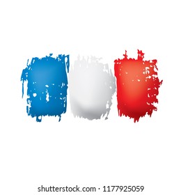 France flag, vector illustration on a white background