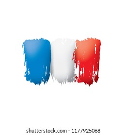 France flag, vector illustration on a white background