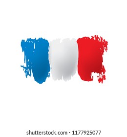 France flag, vector illustration on a white background