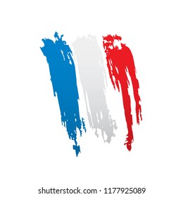 France flag, vector illustration on a white background