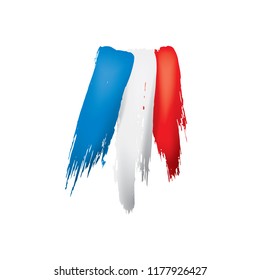 France flag, vector illustration on a white background.