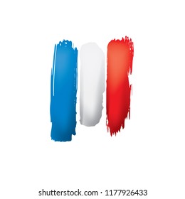 France flag, vector illustration on a white background.