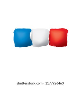 France flag, vector illustration on a white background.