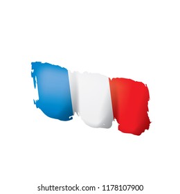 France flag, vector illustration on a white background