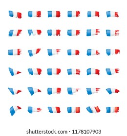 France flag, vector illustration on a white background