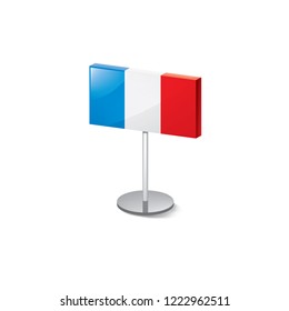 France flag, vector illustration on a white background.