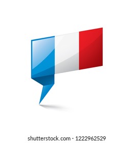 France flag, vector illustration on a white background.