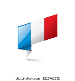 France flag, vector illustration on a white background.