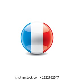 France flag, vector illustration on a white background.
