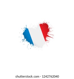 France flag, vector illustration on a white background.