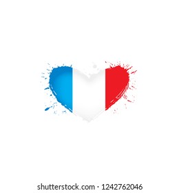France flag, vector illustration on a white background.