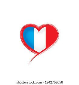 France flag, vector illustration on a white background.