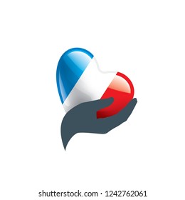 France flag, vector illustration on a white background.