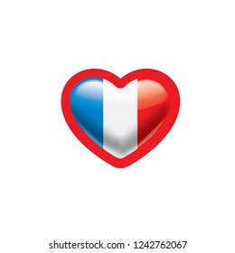 France flag, vector illustration on a white background.