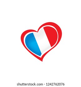 France flag, vector illustration on a white background.