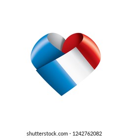 France flag, vector illustration on a white background.