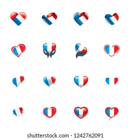 France flag, vector illustration on a white background.