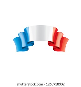 France flag, vector illustration on a white background.