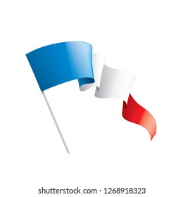 France flag, vector illustration on a white background.
